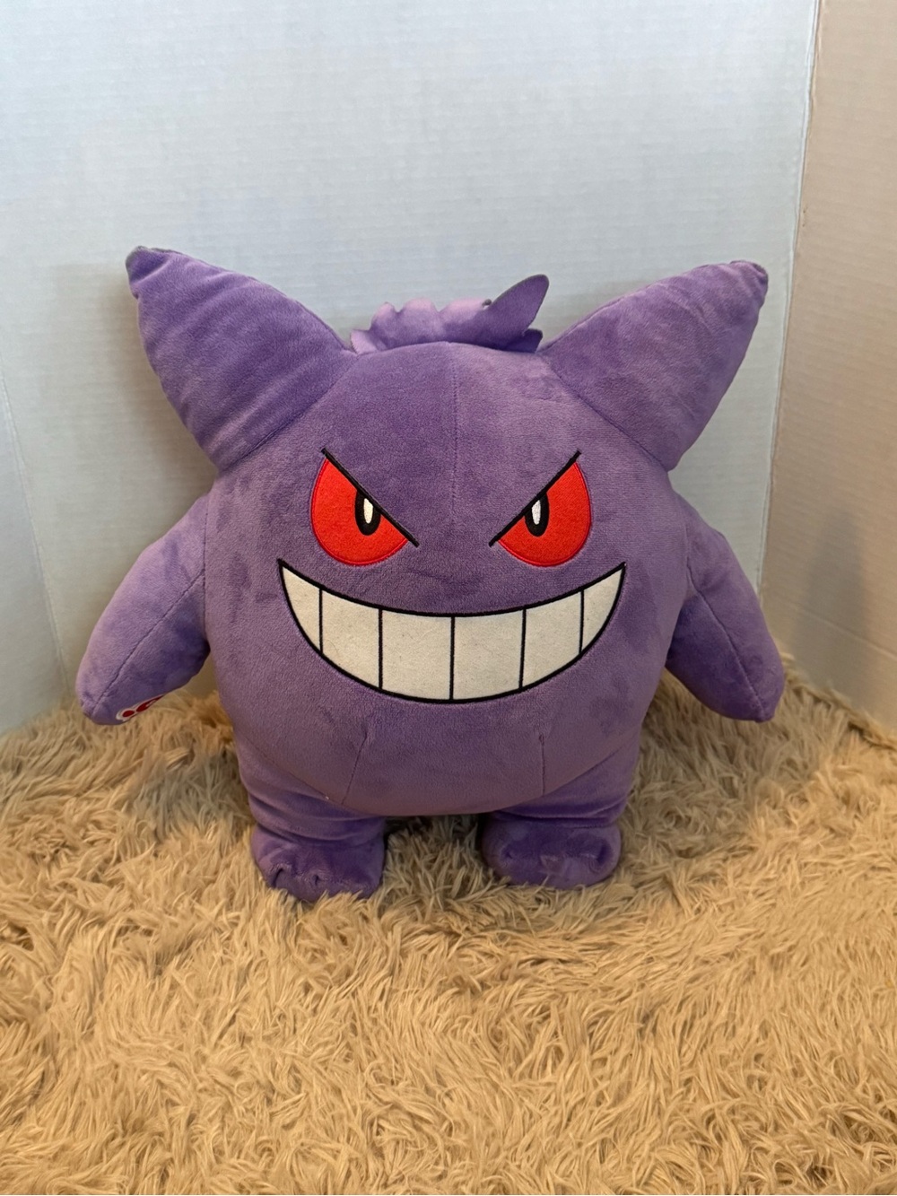 Build a bear- Pokemon Edition Gengar Plush Toy - Purple with Red Eyes